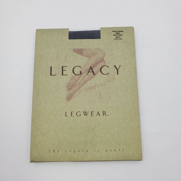 Legacy Legwear Tights Gravity Defying Grey Flannel Size C A63184 - Picture 1 of 5